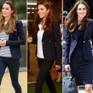 Zara navy blue blazer, size xs